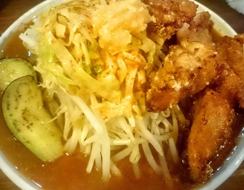 「ピリ辛あんかけDX」@旨辛ラーメン 表裏の写真