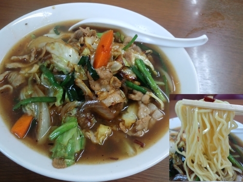 「焼肉ラーメン700円麺固め」@うらふねの写真