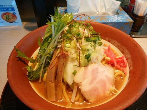 「味噌冷やし麺＋ビール」@仙臺らーめん 味噌 三礎の写真