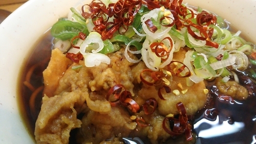 「ジャンボゲソそば」@一○そばの写真