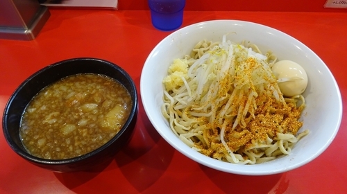 「つけ麺300g（800円）＋とろ～り半熟卵　ニンニク七味」@麺屋 桐龍の写真