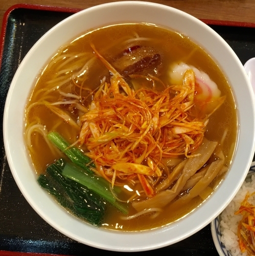 「ねぎらぁめん750円（ランチ時大盛無料）＋ねぎチャーシューご飯1」@らぁめん こうの写真