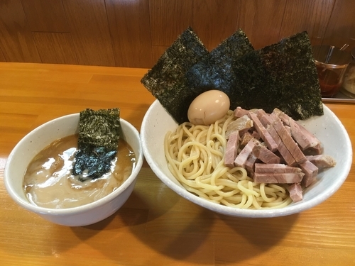 「チャーシューつけ麺＋海苔＋beer」@麺屋 永太の写真