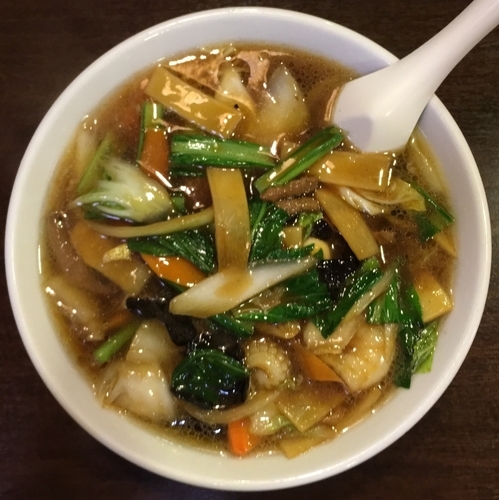 「広東そば 700円＋餃子」@創造中華 華星 綱島店の写真