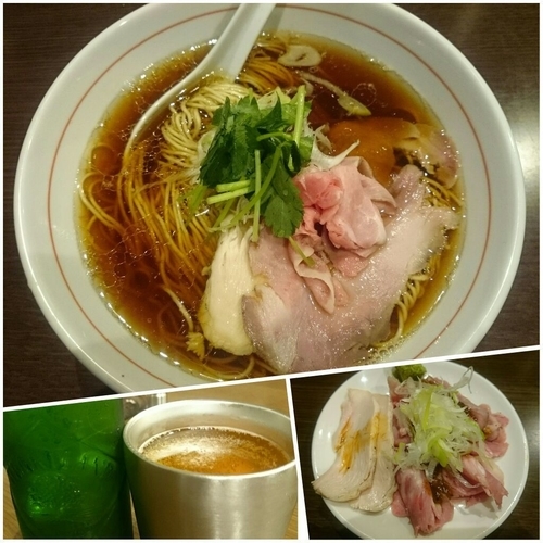 「ラーメン黒＋おつまみチャーシュー＋ビール＝￥1700」@八咫烏の写真