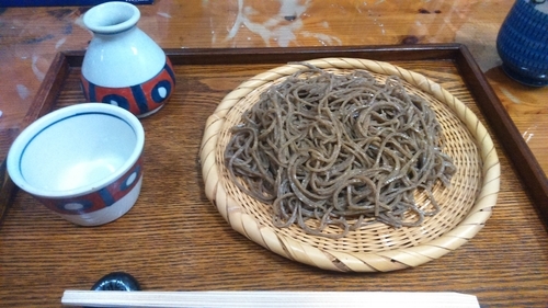 「ざる蕎麦 二枚1200円」@車の写真