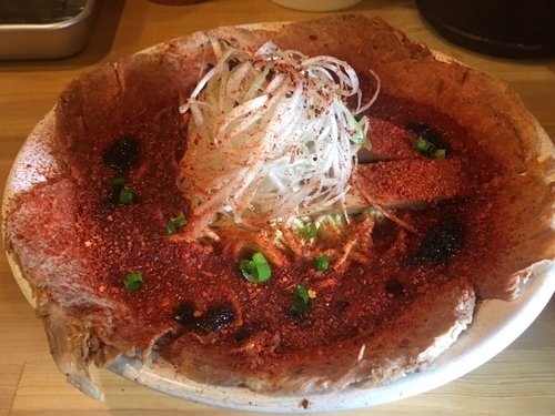 「赤黒だく［ 大盛 ＆ チャーシュー増し ］麺固め 1,000円」@麺屋 極鶏 一乗寺本店の写真
