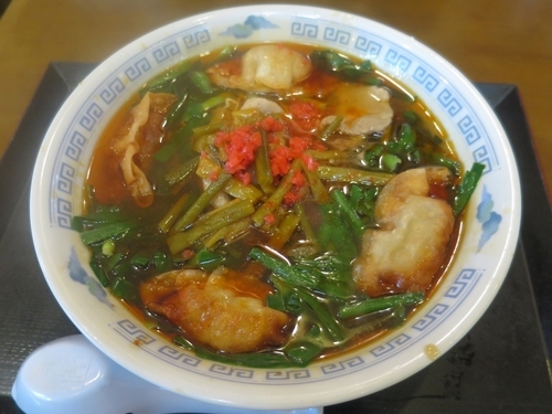 「満州にら餃子ラーメン ６５０円」@さかえや本店の写真