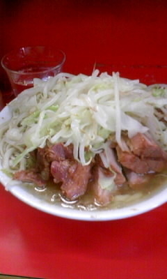 「ぶたラーメン(ニンニク)700円」@ラーメン二郎 三田本店の写真