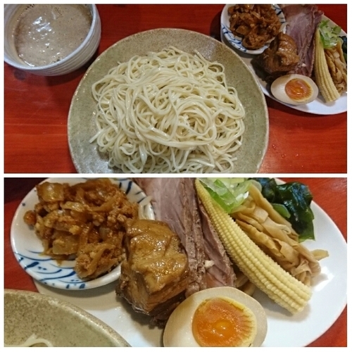 「《限定》魚介味噌つけ麺(中)+半チャーシュー」@讃岐ラーメン はまんど横須賀の写真