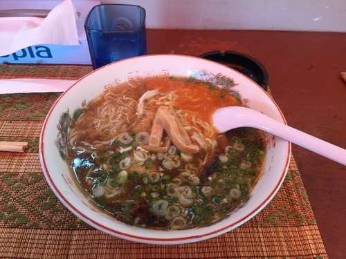 「チャーシュー麺 650円 その日に採れたカボチャオマケ」@中華そば たけちゃんの写真