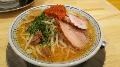 「からし味噌ラーメン  大盛」@ちゃーしゅうや武蔵 エアポートウォーク名古屋店の写真