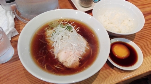 「朝らー定食（米朝）」@らーめん芝浜の写真