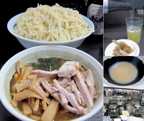 「つけ麺 850円 + メンマ＆チャーシュー 450円 + α」@中華そば べんてんの写真
