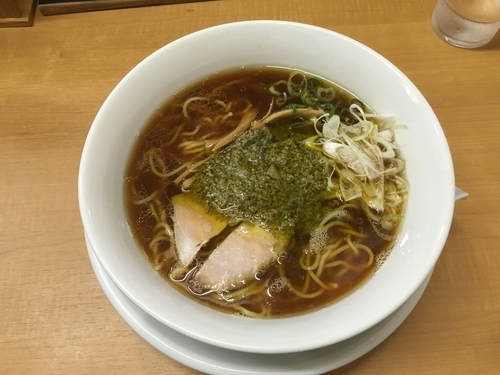 「醤油そば~牡蠣のアヒージョ添え」@中華そば 大井町 和渦の写真