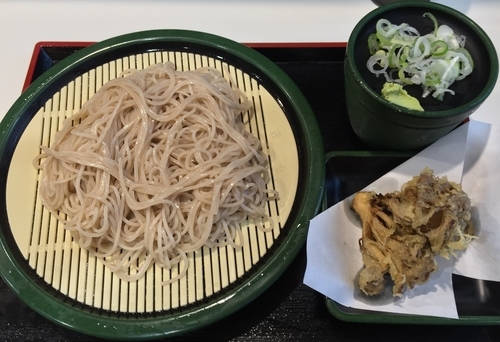 「もりそば＋舞茸天（￥320＋￥100）」@ゆで太郎 伊勢佐木長者町店の写真