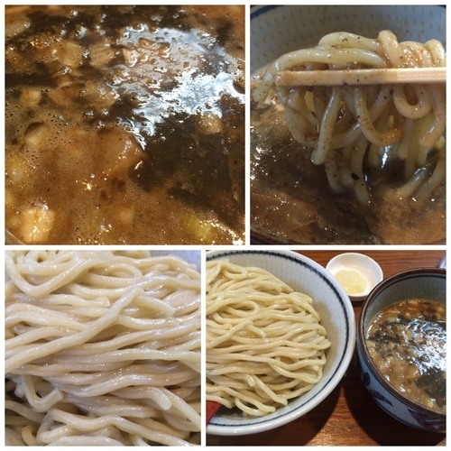 「濃厚煮干しつけ麺大盛830円+ニンニク無料」@月と鼈の写真