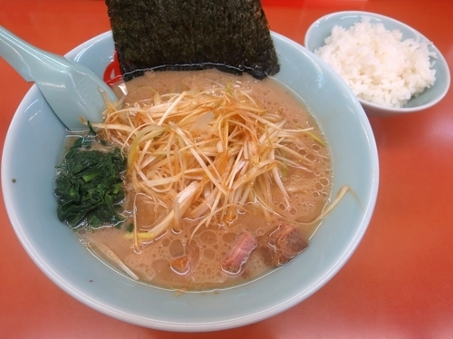 「醤油ネギラーメン ７３０円 ※半ライス１１０円」@ラーメン山岡家 水戸内原店の写真