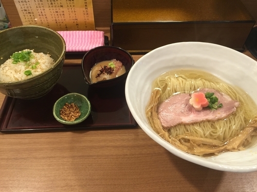 「鯛塩そば茶漬けセット」@鯛塩そば 灯花 本店の写真