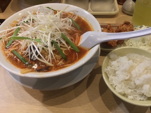 「丸源ランチ おいしいからあげランチ 酢辣油湯麺 ¥950」@丸源ラーメン 三河安城店の写真