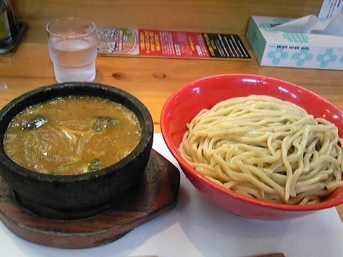 「（限定A）海老と鶏のレッドカレーつけ麺（中盛）」@活龍 海老蟹専門 甲殻堂の写真