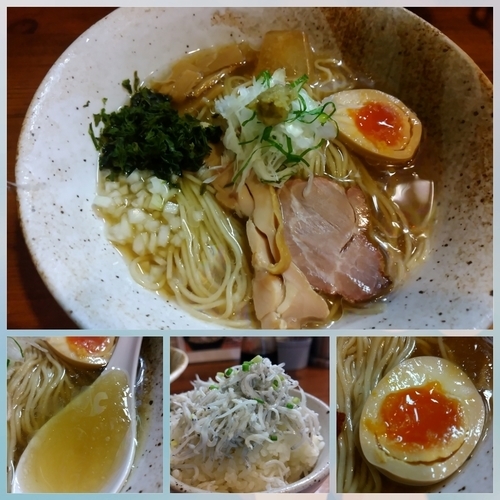 「【限定】冷やし煮干らーめん950円+釜揚げしらすご飯」@麺処 びぎ屋の写真