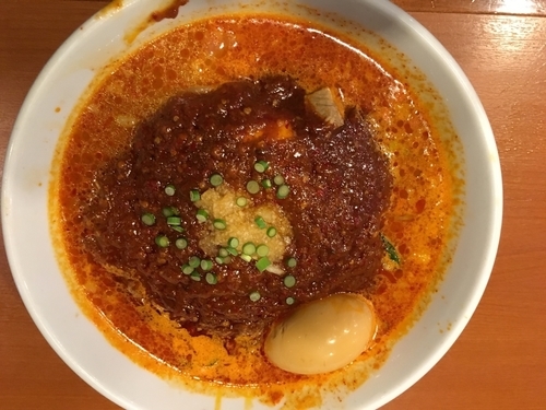 「味玉どて辛めん」@どてちんⅢの写真