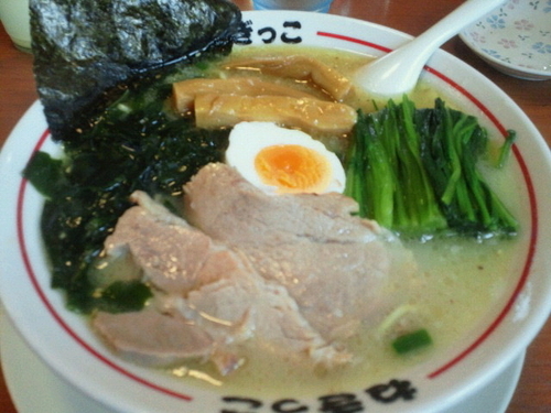 「塩ラーメン 580円、ホウレン草 100円」@ラーメンねぎっこ 北福島店の写真