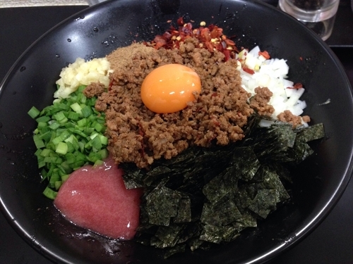 「「限定」桃台湾混ぜそば」@自家製麺SHINの写真