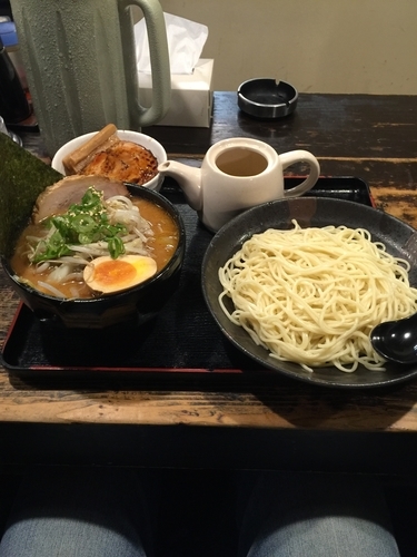 「味噌つけ麺+ミニチャーシュー丼+餃子」@麺や紅丸 本店の写真