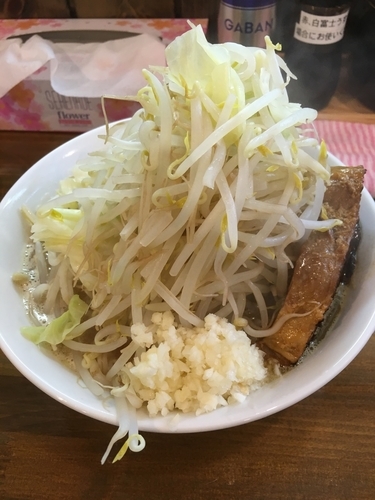 「白富士（200ｇ、野菜増し、ニンニクと脂普通）」@麺処 はいからの写真