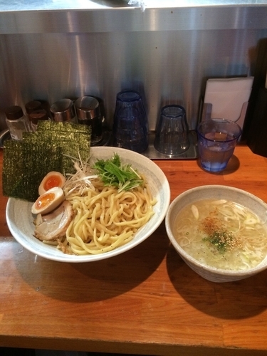 「特選海老塩とんこつつけ麺」@燕返しの写真