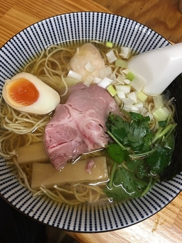 「煮干そば白690円+麺大盛100円」@中華そば よしかわの写真