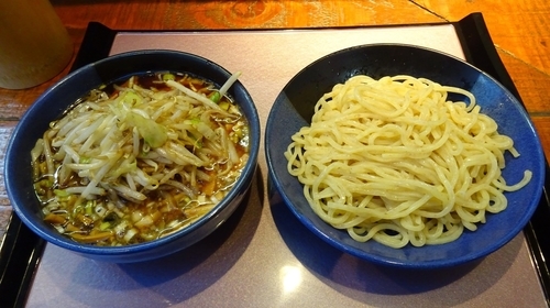 「特つけそば　野菜　並（1,000円）」@煮干し背脂極太手もみ麺の店 一本勝負の写真
