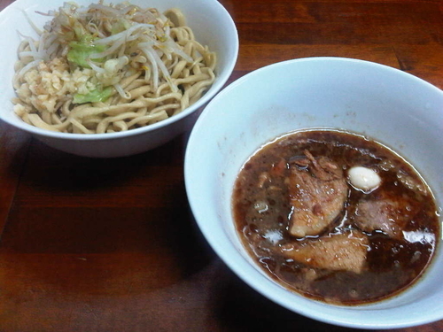 「エビつけ麺小 ニンニクカラメ (1000円)」@蓮爾 新町一丁目店の写真