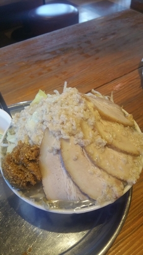 「角ふじ　チャーシュー5枚　アブラニンニク多目」@常勝軒 本庄店の写真