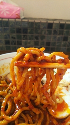 「辛あつ特製(４辛)」@麺屋みつばの写真