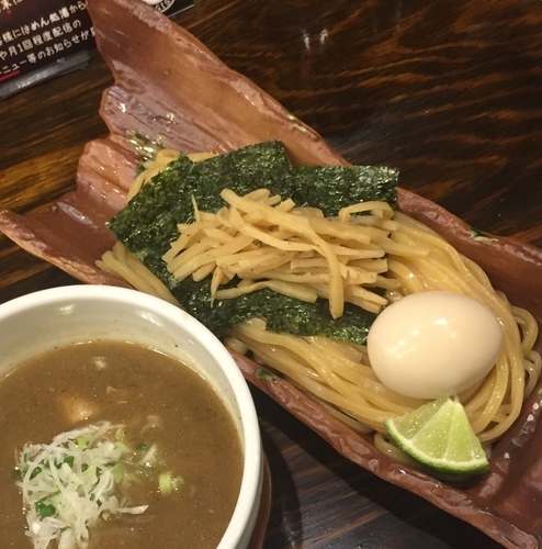 「半熟味玉濃厚つけ麺930円」@めん処 渚の写真