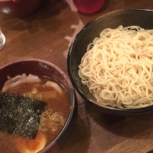 「醤油つけ麺・小盛500円(オープン限定)」@つけ麺・らあめん 竹屋 中野駅前店の写真