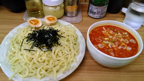 「辛味噌つけ麺850円+大盛100円」@らぁ麺 つねの写真