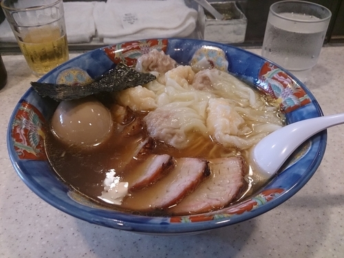 「チャーシューミックスワンタンメン＋たまご」@たんたん亭の写真