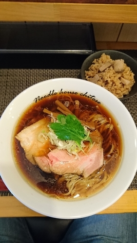 「らぁ麺 750円 肉炊飯100円」@麺庵ちとせの写真