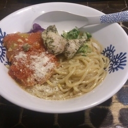 【限定】ローストトマトの海老まぜそば(追い飯つき)