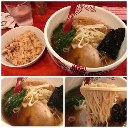 「らーめん 750円 サービス炊き込みご飯」@麺処 あす花の写真