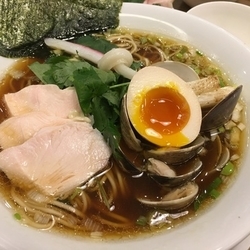 鶏、煮干、蛤のトリプルSOBA