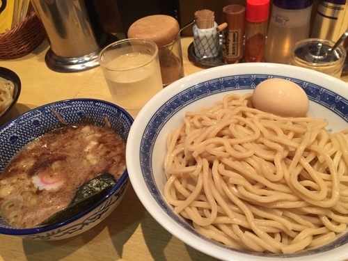 「つけ麺（大盛）+味玉　1000円」@くり山の写真