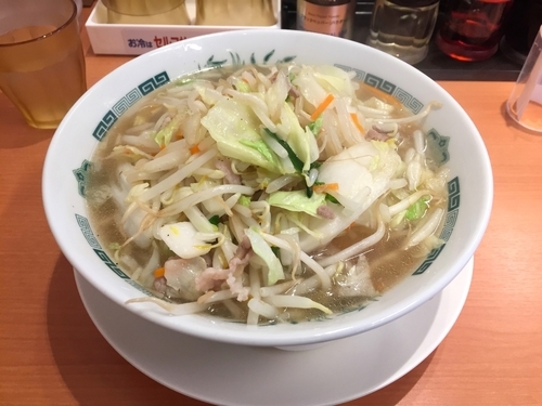 「野菜たっぷりタンメン大盛」@日高屋 西大井駅前店の写真
