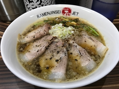 「背あぶら肉そば」@ラーメン人生 JET 福島本店の写真