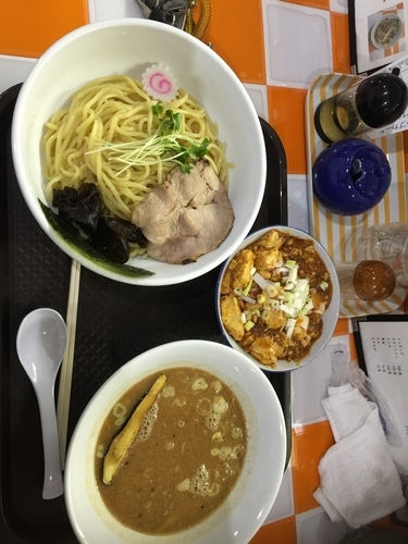 「つけ麺味噌&麻婆丼」@つけ麺 拓の写真