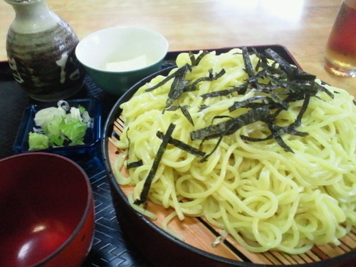「中華ざる 550円、麺大盛 150円」@奈可゛島食堂の写真